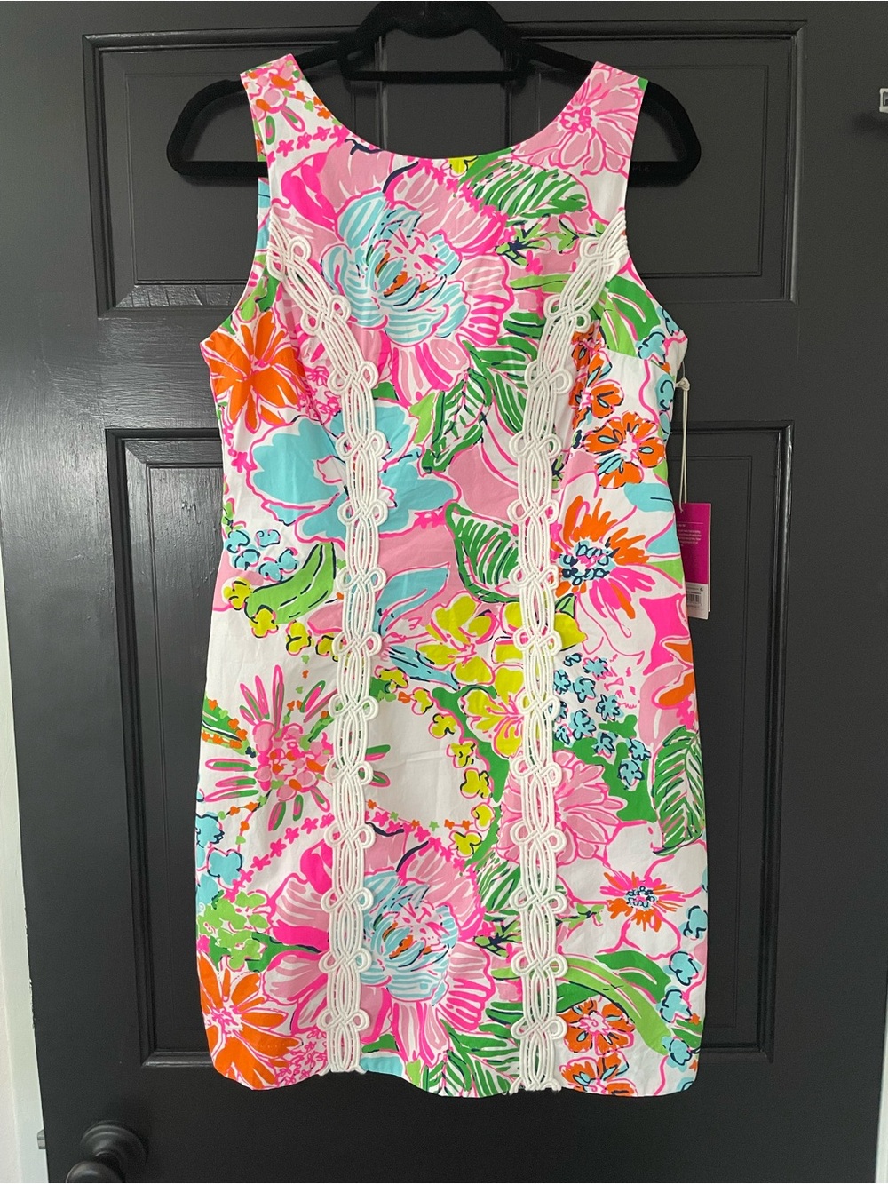 Lilly Pulitzer Sleeveless Mini Dress in Pink, Green, Blue & Orange Floral